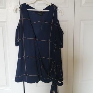TROUVE cold shoulder flowy blouse